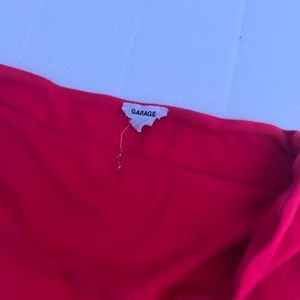 Garage red tube top